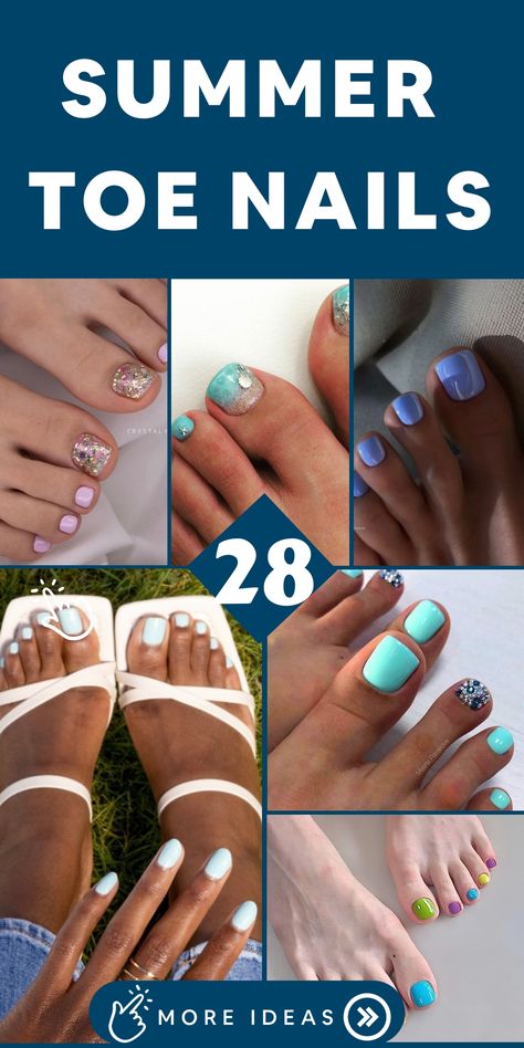 Get summer-ready with stunning toe nail designs! Treat your toes to intricate patterns, vibrant colors, and playful motifs created by our talented nail technicians. Choose from tropical themes, floral accents, or sparkly touches for the perfect accessory to your sunny beach days. Elevate your summer style and book now for sandal season! Pedicure Colors Summer 2024, Beach Vacation Mani Pedi, Vacation Toenails, Toe Nail Colors Summer 2024, Toe Color Ideas, Beach Pedicure Ideas, Toe Nail Designs Summer 2024, Summer Toes 2024, Summer Pedicure Designs