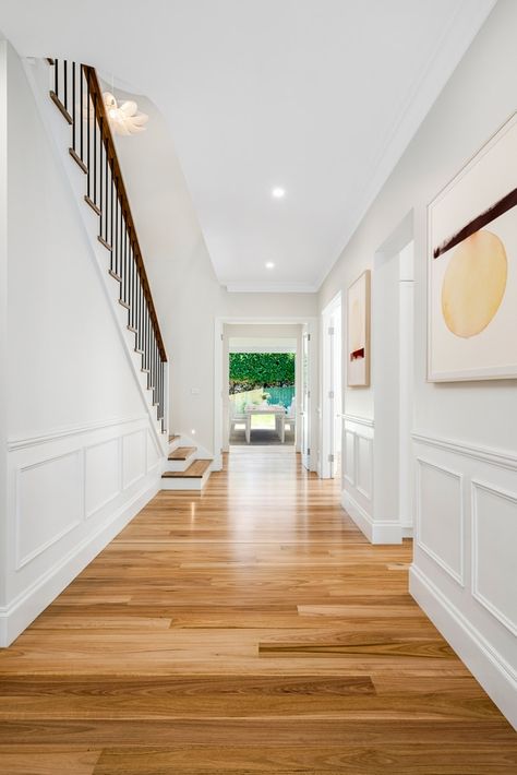 Gordon Modern Hamptons - Intrim Mouldings Australian Hamptons Style, Contemporary Hamptons, Building Columns, Modern Hamptons, Wainscoting Kits, Timber Handrail, Hamptons Style Home, Hamptons Home, Modern Hampton