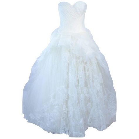 Preowned Vera Wang White Tulle & Lace Wedding Gown With Gathered... ($3,495) ❤ liked on Polyvore featuring dresses, wedding dresses and white Lace Corset Wedding Dress, Vera Wang Wedding Gowns, Luxe Wedding Dress, Vera Wang Bridal, White Tulle Dress, Pizza Bianca, White Bustier, Vera Wang Wedding, Satin Evening Gown