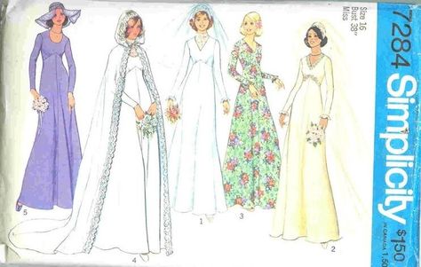 Vintage. Simplicity Magazine. PDF Format. Chic Sewing Clothing Models, T16. Patterns With English Tutorials PDF Format - Etsy Canada Cape Pattern Sewing, 1970s Sewing Patterns, Sewing Clothing, Bridal Bridesmaid Dresses, Dress Sewing Pattern, Wedding Bridesmaid Dresses, Vintage Sewing Patterns, Sewing Clothes, Wedding Bridesmaids