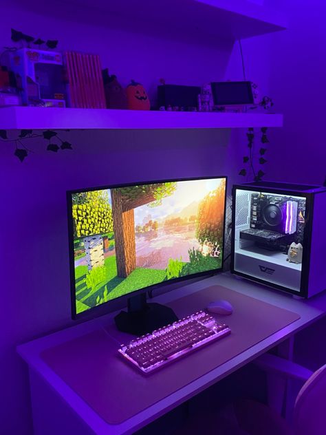 Starter Gaming Setup, Pc Games Setup, Dream Setup, Best Gaming Setup, Setup Gamer, Gamer Setup, Gamer Room Decor, Pc Gaming Setup, Pc Setups