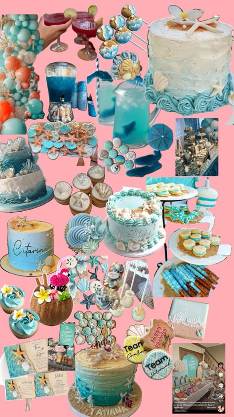 Birthday Ideas Sleepover, Thirteenth Birthday Ideas, Birthday Beach Theme, Summer Birthday Ideas, Summer Birthday Themes, Pretty Birthday Party, Sisterhood Ideas, Ideas Sleepover, Sleepover Essentials