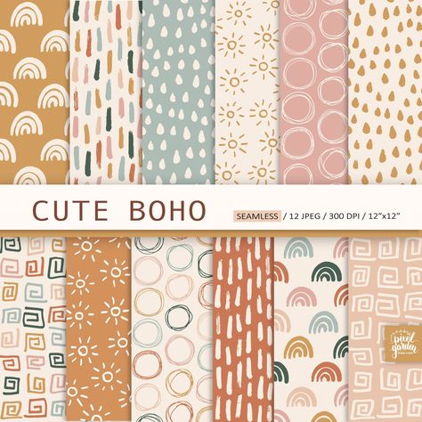 Abstract Adventures: HD Backgrounds Boho Scrapbook Paper, Boho Fabric Pattern, Boho Seamless Pattern, Boho Prints Pattern, Soft Graphic Design, Boho Stationery, Summer Fabric Prints, Boho Doodles, Boho Fabrics