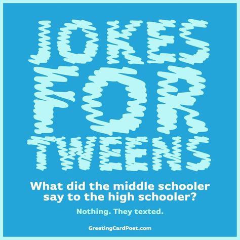 Funniest jokes for tweens Clean Jokes For Kids, Good Clean Jokes, Funniest Jokes, Clean Jokes, Middle Schoolers, Cute Jokes, Jokes And Riddles, Jokes For Kids, Good Jokes