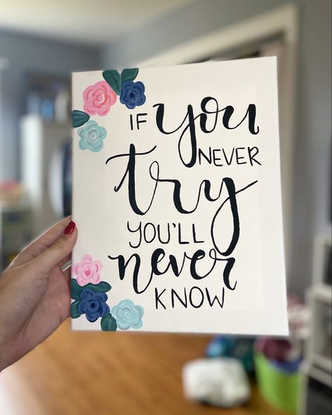 Diy Painting Canvas, Calligraphy Art Quotes, Calligraphy Quotes Doodles, Painting Ideas On Canvas Aesthetic, Brush Lettering Quotes, Doodle Quotes, Canvas Aesthetic, Bullet Journal Mood Tracker Ideas, Canvas Art Quotes