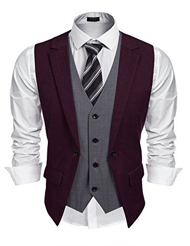 Mens Formal Fashion, Dress Vest, Formal Fashion, Waistcoat Dress, Vest Waistcoat, Mens Formal, Suit Vest, Wine Red, Slim Fit