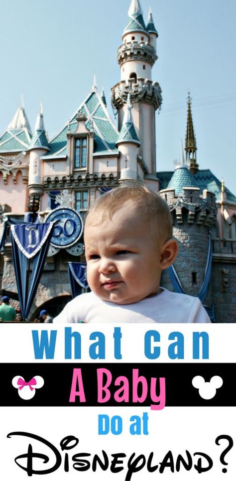 If you're consider taking Baby to Disneyland there are a few questions you probably have? Like can babies ride anything at Disneyland and what can they really do? See these insider Disney tips that answer your top questions! #Disneyland Disney With Baby, Disneyland Secrets, Disneyland Rides, Disneyland Tickets, Disney California Adventure Park, California Adventure Park, Disneyland Tips, Disneyland California, Disney Day