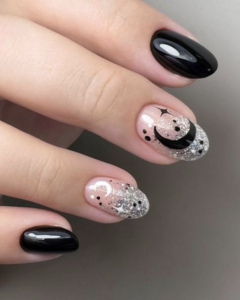 These cute Halloween nails feature pink and purple hues, adorable bats and cats, and are perfect for all spooky season activities. #nails #cutenails #halloween #halloweennails Cute Halloween Nail Designs, Season Activities, Candy Corn Nails, Halloween Party Photo, Glitter Accent Nails, Witchy Nails, Cute Halloween Nails, Purple Nail Polish, Pumpkin Nails