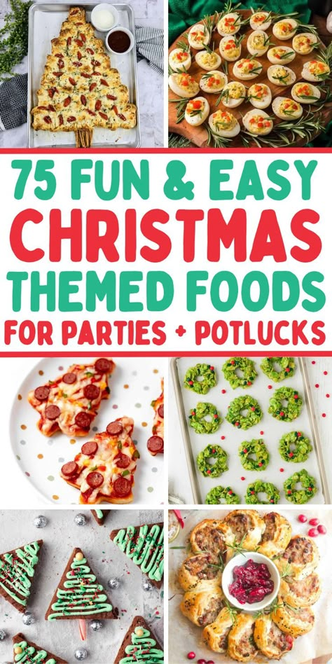 Easy Christmas themed food ideas in wreath and Christmas tree shapes, including christmas themed snacks, appetizers, and finger food, plus grinch themed party food, holiday party treats and Christmas themed dinners. Christmas Day Snacks Families, Snack Ideas For Kids Christmas Party, Christmas Birthday Party Food Ideas, Fun Christmas Dinners For Kids, Christmas Theme Appetizers Party, Food For A Christmas Party, Christmas Appetizer For Kids, White Christmas Party Food, Appetizers Easy Christmas