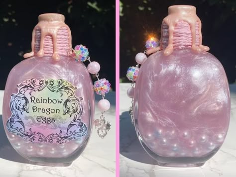 Magical Apothecary, Color Changing Potion, Apothecary Decor, Rainbow Dragon, Fantasy Craft, Halloween Potion Bottles, Halloween Apothecary, Dragon Eggs, Halloween Bottles