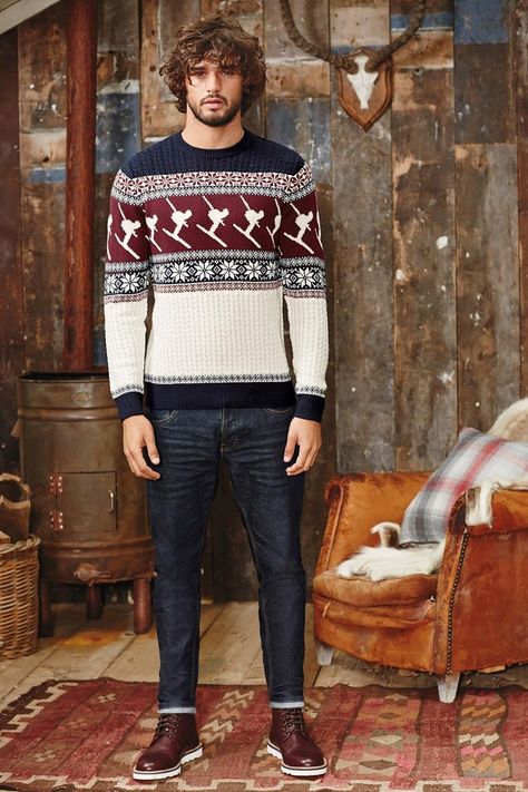 We list some of our favourite xmas jumpers to Prove That Men's Christmas Jumpers Can Be Stylish. Christmas Jumper Outfit, Men Christmas Outfit, Classy Christmas Outfit, Christmas Outfit Men, Marlon Teixeira, Jumper Outfit, Outfits Hombre, Mens Holiday, Christmas Party Outfits