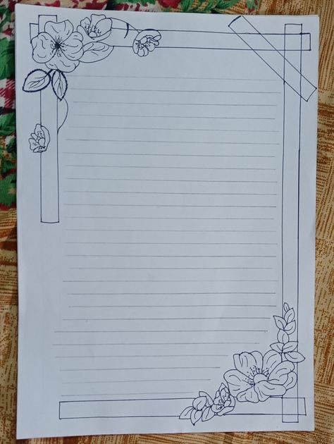 Border design with black jel pen Border Design Using Ballpen, Border Design With Black Pen, Border Design For School Project, Design For School Project, Starbucks Drawing, Letter Borders, Drawing Borders, Book Cover Page Design, Picture Borders