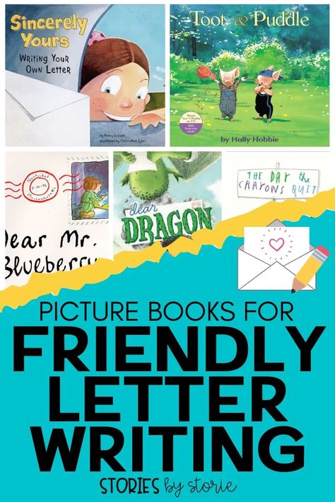 Letter Writing Second Grade, Friendly Letter Writing Activities, Teaching Letter Writing, Letter Writing Anchor Chart, Letter Writing Kindergarten, Letter Writing For Kids, Writing Mentor Texts, Letter Writing Activities, Kindergarten Writing Activities