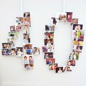 Craft me Happy!: 40th Birthday Photo Banner Display Immagini Grinch, Birthday Photo Displays, 40th Party Ideas, Husband 40th Birthday, 40th Birthday Banner, Collage Idea, 40th Bday Ideas, 40th Birthday Party Decorations, 40 Birthday