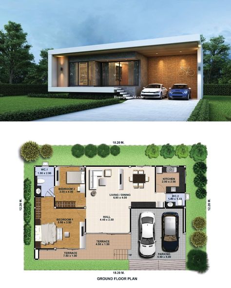 Church Design Architecture, House Design Plans, Modern Bungalow House Design, Best Modern House Design, Small House Design Exterior, Modern Architecture Building, Modern Bungalow House, Small House Floor Plans, House Floor Design