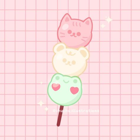 ♡ 𝗟 𝗘 𝗜 𝗥 𝗘 ♡ on Instagram: “A little dango I designed for an upcoming sticker sheet! 🍡✨ . . . . . #chuchuillustrations #illustrator #kawaiiart #smallbusinesscheck…” Aesthetic Desserts, Food Drawings, Cute Food Drawings, Sticker Ideas, Food Drawing, Sticker Sheet, Cute Food, Sticker Sheets, Instagram A