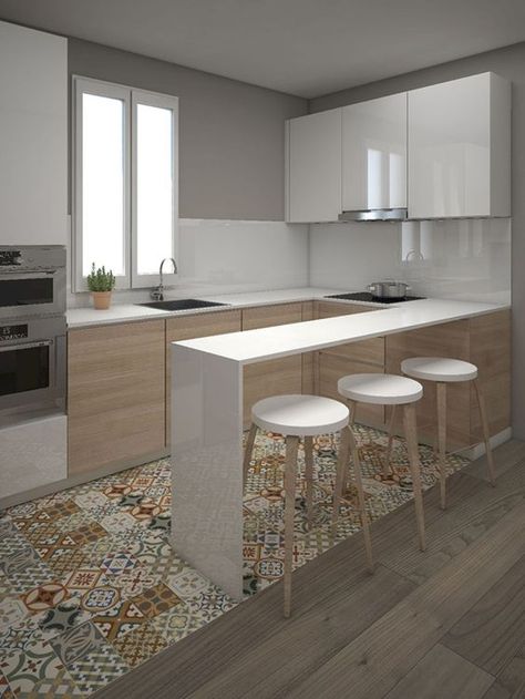 Modern #Kitchen #Design Ideas Modern Konyhatervezés, Small Kitchen Decoration, Model Dapur, Modern Contemporary Kitchen, Kitchen Ikea, Kabinet Dapur, Small Kitchen Decor, Kitchen Room Design, Apartment Kitchen