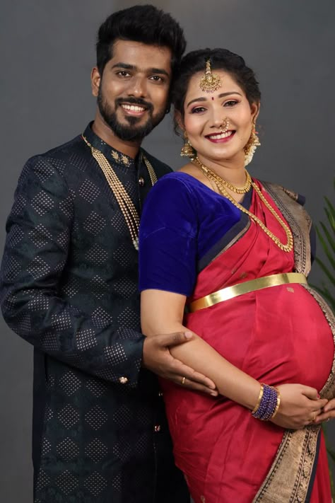 Indian Maternity Photos, Pregnancy Couple, Maternity Gown Photography, Studio Maternity Shoot, Maternity Photography Poses Outdoors, Pregnancy Pics, Shower Photography, Cute Maternity Dresses, Maternity Photography Poses Couple