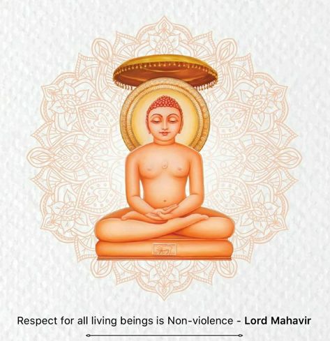 Respect for all living beings is Non-violence #Mahavir #Jain Mahavir Swami Wallpaper, Jainism Wallpaper, Mahavir Swami, New Mehndi Designs, Pooja Room, Pooja Rooms, Morning Inspirational Quotes, Laptop Wallpaper, Mehndi Designs