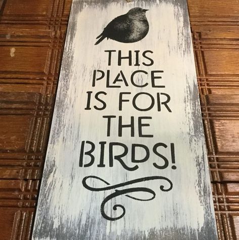 Bird Themed Gifts for Mother's Day | Birds & Blooms Plant Signs, Rustic Wood Decor, Modern Birds, For The Birds, Hand Painted Gifts, Bird Boxes, Wooden Bird, Bird Decor, Garden Signs