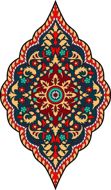 Islamic Motifs, Botanical Flower Art, Folk Art Flowers, Print Design Art, Paisley Art, Textile Prints Design, Indian Patterns, Islamic Art Pattern, Trending Pins