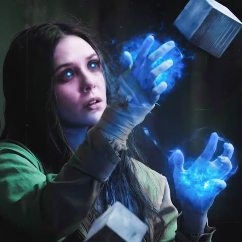 Glitch Superpower, Wanda Blue Powers, Psychokinesis Aesthetic, Blue Magic Powers, Scarlet Witch Blue, Wanda Maximoff Powers Blue, Blue Magic Aesthetic, Telekinesis Aesthetic, Blue Superpowers