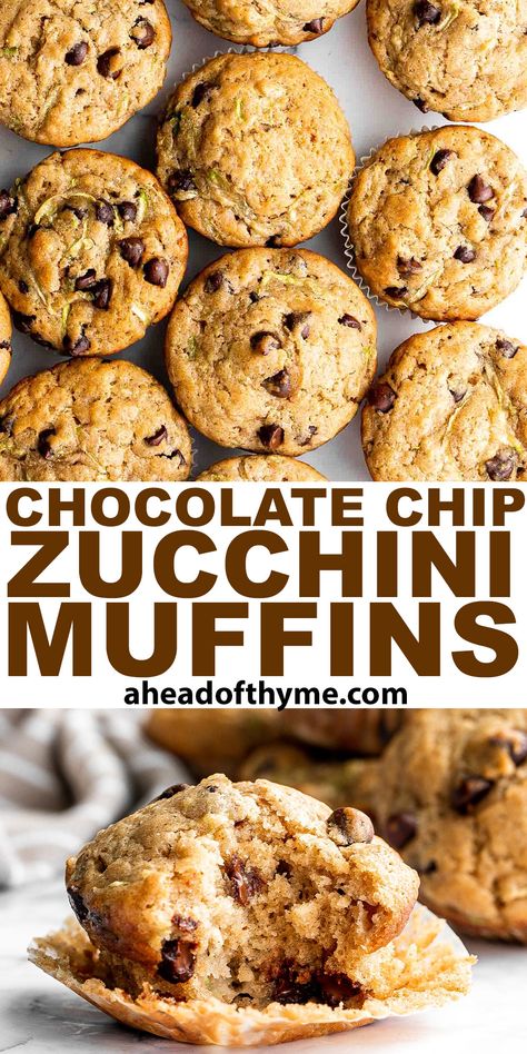 Banana Zucchini Chocolate Chip Muffins, Chocolate Chip Zucchini Muffins, Gluten Free Zucchini Muffins, Banana Zucchini, Zucchini Chocolate, Zucchini Chocolate Chip Muffins, Zucchini Muffin Recipes, Yogurt Muffins, Chocolate Chip Muffin Recipe