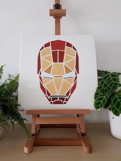 Avengers Art Painting, How To Draw Iron Man, Marvel Canvas Painting, Iron Man Dibujo, Iron Man Canvas, Iron Man Painting, Avengers Painting, Marvel Canvas, Iron Man Drawing