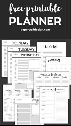 Diy To Do List, Meal Plan Calendar, Planner Videos, Plan Calendar, Printable Day Planner, Planner Template Printable, Free Printable Planner, Monthly Planner Template, Weekly Meal Plan