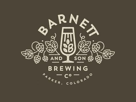 Barnett hoplogo 2 full Brewery Logo Design, Craft Beer Logo, Pub Logo, Brewery Logos, Brewery Logo, Brewery Design, Wine Logo, Graphic Design School, Beer Brewery