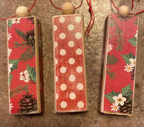 Jenga Block Crafts Diy Fall, Domino Crafts Projects, Jenga Block Gingerbread Man, Craft With Jenga Blocks, Dollar Tree Jenga Block Ornaments, Jenga Block Fall Crafts, Kenya Block Crafts, Ideas For Jenga Blocks, Jenga Block Christmas Crafts Diy