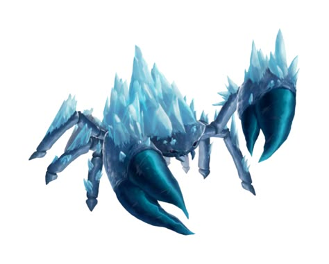 Ice Arctic Frost Crab - Gammenore - Pathfinder 2E PFRPG PFSRD DND D&D 3.5 4E 5E 5th ed d20 fantasy Ice Monster Fantasy Art, Fantasy Ice Creatures, Ice Monster Art, Ice Fantasy Art, Fantasy Crab, Ice Creature, Ice Animals, Ice Monster, Pathfinder 2e