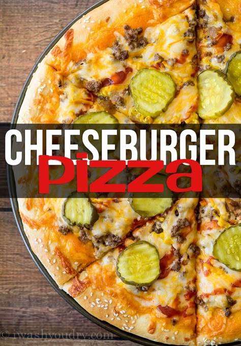 Easy Taco Pizza, Cheeseburger Pizza, Hamburger Pizza, Homemade Pizzas, Breakfast Pizza Recipe, Calzone Pizza, Taco Pizza, Pizza Crust Recipe, Recipe Breakfast