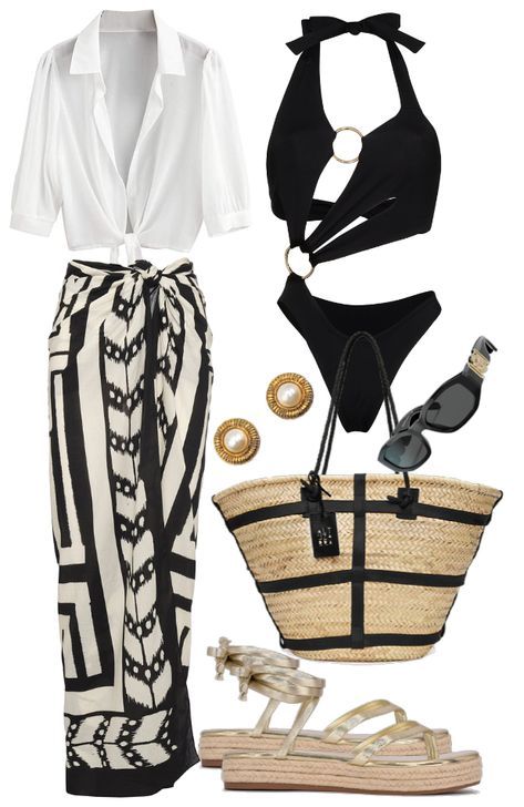 Chic Boating Outfit, Go To The Beach Outfit, Yatch Party Outfits For Women, What To Wear In Marbella, Vacation Outfit Women, What To Wear On A Yacht Outfit, Boat Wear For Women, Marbella Outfits Summer, Resort Outfit Ideas Vacation