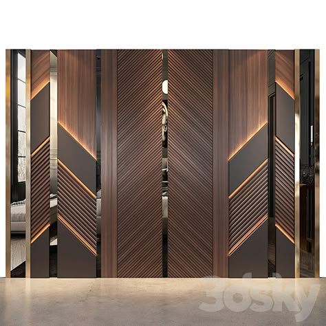 wall panels | set 110 - Other decorative objects - 3D Models Modern Wall Cladding, Wall Cladding Ideas, Wood Wall Paneling Modern, Wall Cladding Stone, Wall Cladding Interior, Wooden Wall Cladding, Wall Cladding Designs, Cladding Stone, Lobby Interior Design