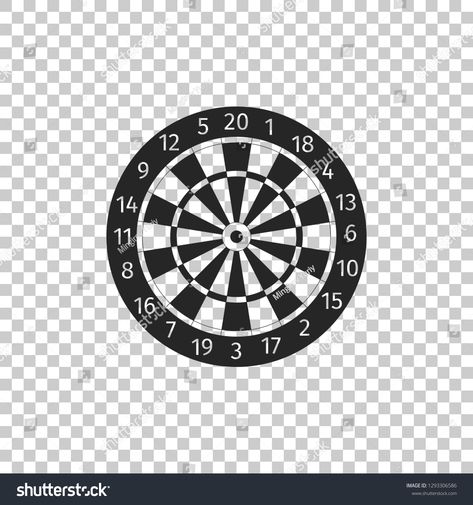 Classic darts board with twenty black and white sectors icon isolated on transparent background. Dart board sign. Dartboard sign. Game concept. Flat design. Vector Illustration #Ad , #spon, #sectors#white#icon#transparent Dart Board Tattoo, Dartboard Drawing, Darts Board, Dart Board Wall, Icon Transparent, Edit Ideas, Celtic Tattoos, Concert Poster, Dart Board