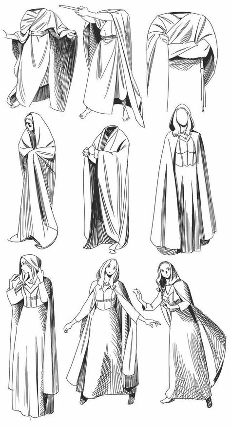 Medieval Clothing, Arte Sketchbook, Poses References, Drawing Clothes, Drawing Tutorials, Drawing Base, Drawing Poses, Drawing Reference Poses, Drawing Techniques