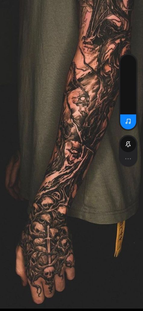 Forearm Tattoo Men Sleeve, Tattoo Men Sleeve, Graveyard Tattoo, Forearm Sleeve, Forearm Sleeve Tattoos, Dark Art Tattoo, Tat Ideas, Forearm Tattoo Men, Skull Tattoos