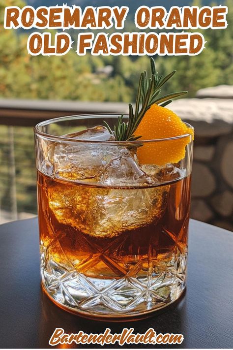 44 Must-Try Old Fashioned Cocktail Recipes for 2025 14 Orange Old Fashioned Cocktail, Rosemary Old Fashioned, Smoked Old Fashioned, Shrub Recipe, Old Fashion Cocktail Recipe, Whisky Cocktails, Blood Orange Juice, Seasonal Cocktail, Delicious Drink Recipes