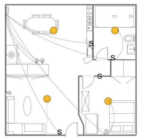 House Electrical Plan Electrical Layout Plan Home, House Electrical Wiring Plan, Electrical Plan Symbols, 3 Room House Plan, Electrical Drawing, Lighting Plans, Wiring Electrical, Electrical Design, Pool Plumbing