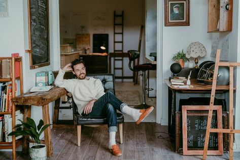 Oliver Jeffers | Settling into the Belfast studio nicely. 📸 courtesy of @yasminacowan | Instagram Oliver Jeffers, Studio Space, Belfast, Standing Desk, Art Supplies, On Instagram, Furniture, Instagram, Home Decor