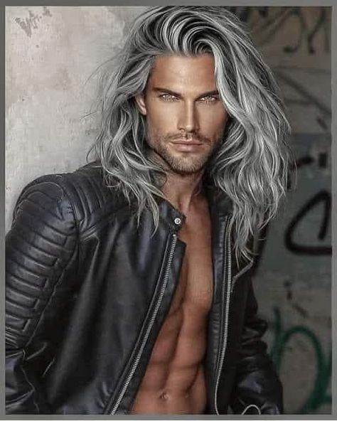 Long Hairstyle Men, Hair Styles Men, Hairstyle Men, Long Hairstyle, Character Inspiration Male, Long Hair Styles Men, Grey Hair, Male Face, Good Looking Men