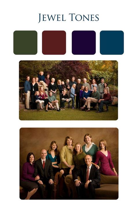 Love the jewel colors Navy Green Burgundy Family Pictures, Jewel Tone Photo Outfits, Family Pictures Dark Colors, Family Pictures Jewel Tones, Family Photos Jewel Tones, Colorful Family Photoshoot, Jewel Tone Family Photos, Family Portraits What To Wear, Portrait Outfits