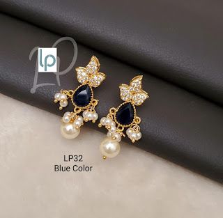 Earrings Collection May 2021 New - Indian Jewelry Designs Kemp Earrings, Temple Earrings, Earrings Latest, Latest Earrings Design, Gold Earrings For Kids, Small Earrings Gold, Simple Gold Earrings, Gold Temple Jewellery, Black Beads Mangalsutra Design