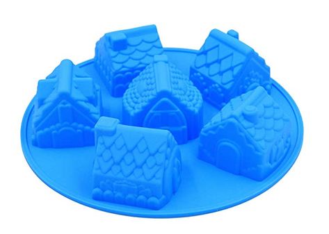 PONECA Silicone Mold Cake Baking Mold Soap 6 Cavity Christmas House &Car Shape Cake DIY for Homemade Cake  Soap Jelly Pudding Chocolate  Silicone Muffin (House shape) Car Shaped Cake, Ice Cube Chocolate, House Mold, Cake Christmas, Clay Candle, Silicone Molds Baking, Baking Cupcakes, Round Cake Pans, Christmas Chocolate