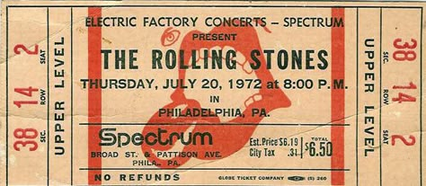 Rolling Stones Concert Ticket Rolling Stones Poster, Music Tickets, American Horror Stories, Rolling Stones Concert, Nhl All Star Game, Vintage Ticket, Concert Ticket, Ticket Stub, Ray Vaughan