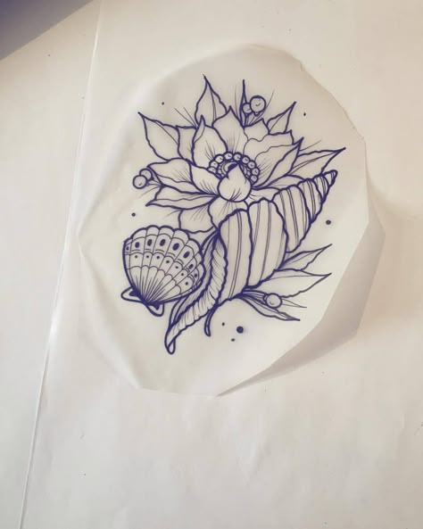 Shell Tattoos, Sun Tattoos, Mermaid Tattoos, Stylist Tattoos, Cute Tattoos For Women, Tattoo Feminina, Dope Tattoos, Simplistic Tattoos, Matching Tattoos