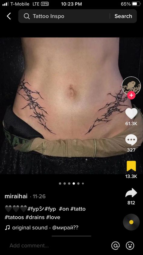 Lower Hip Tattoos, Lower Stomach Tattoos For Women, Abdomen Tattoo, Lower Stomach Tattoos, Minimal Tattoo Ideas, Ab Tattoo, Tramp Stamp Tattoos, Waist Tattoos, Sigil Tattoo