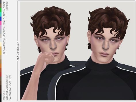 The Sims Resource - Love119 hair Sims 4 Asian Hair, Sims 4 Mods Accessories, Sims 4 Hair Male, The Sims 4 Maxis Match, Sims 4 Male Clothes, Waves Haircut, Ts4 Hair, Sims 4 Male, Райан Гослинг