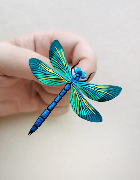 Polymer Clay Dragonfly, Dragonfly Clay, Clay Dragonfly, Dragonfly Artwork, Whimsical Art Paintings, Fused Glass Artwork, Dragonfly Wings, Handmade Clay Jewelry, Rope Crafts Diy